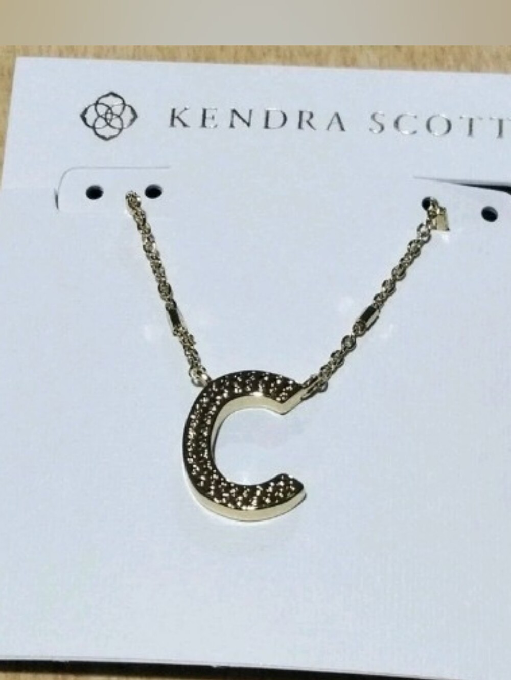 Kendra Scott Gold C Initial Necklace NWT